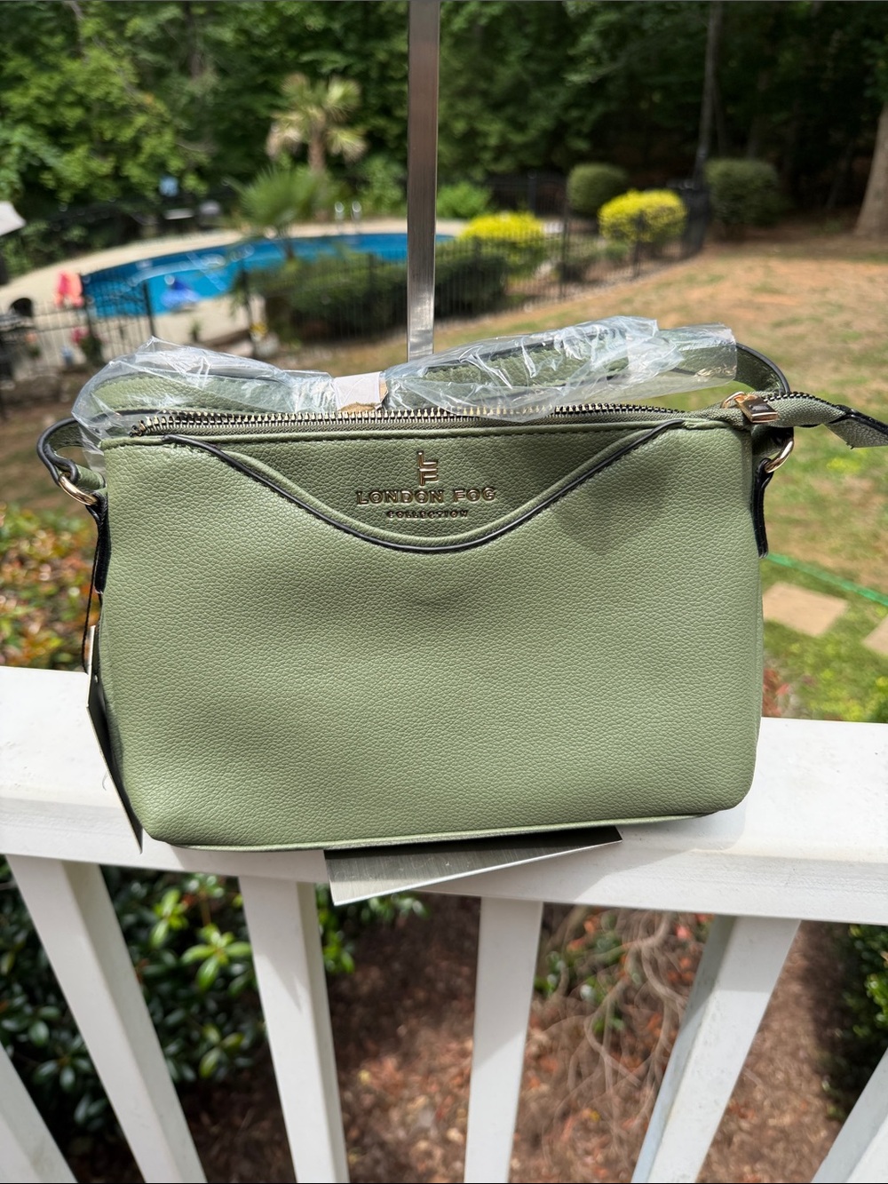London Fog Bella Pebble Leather Crossbody Bag
Olive NWT - Picture 2 of 15